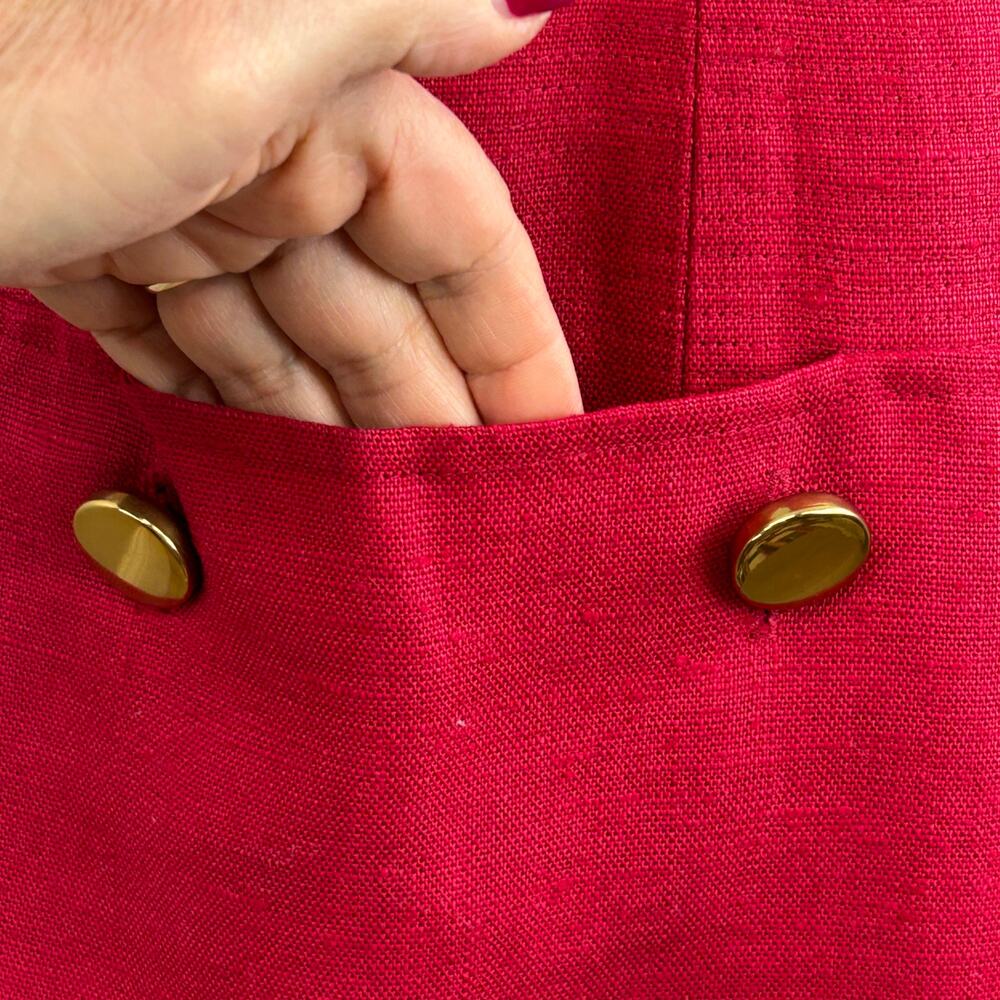 Vintage Oscar de la Renta Jumper dress
Red sleeveless Union made USA Size 12 - Picture 5 of 11